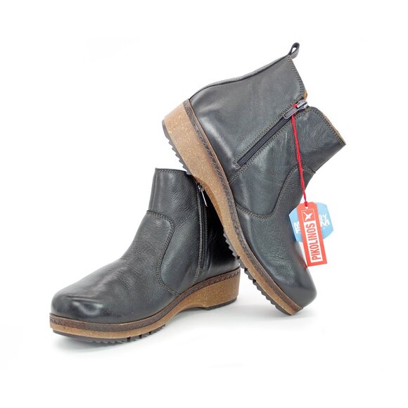 PIKOLINOS ‘Granada’ 8988 Women's Black Leather Zip Ankle Boots - Picture 4 of 12